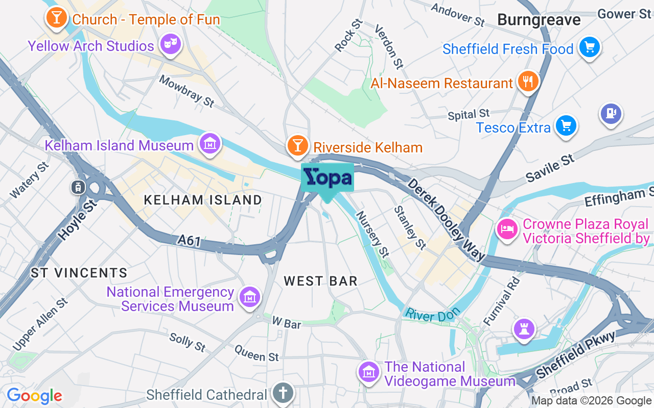 Map showing the location of S3 8NG