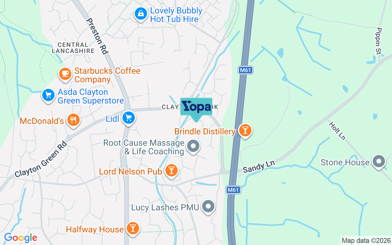 Map showing the location of PR5 8JJ
