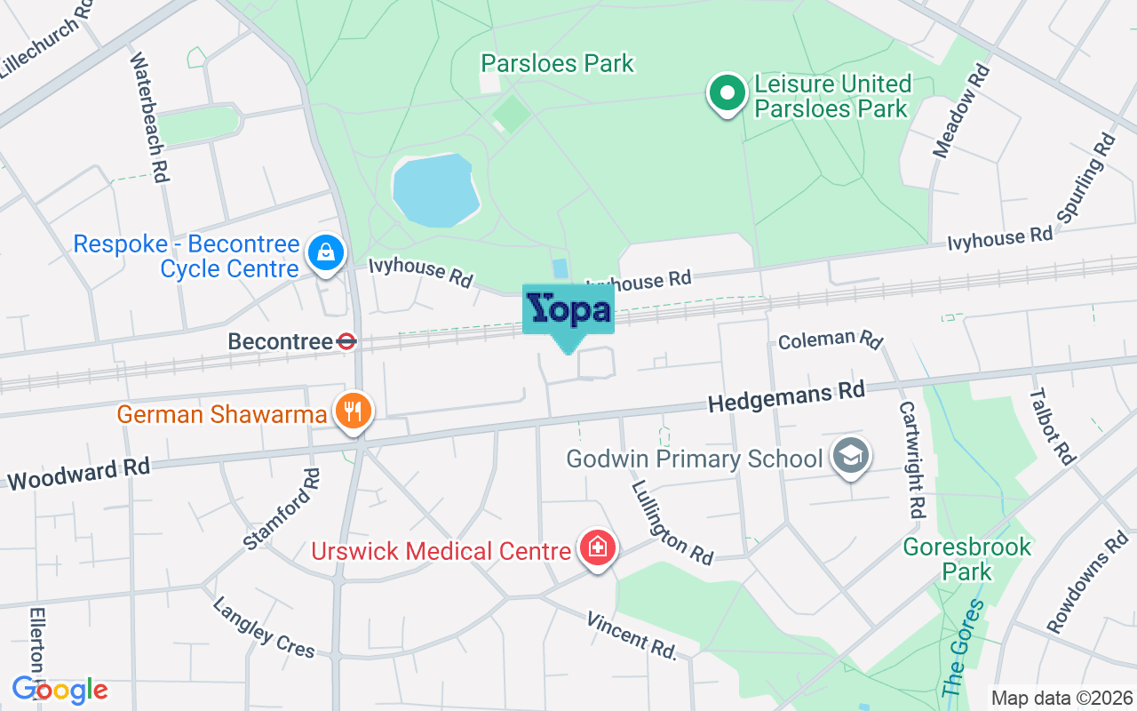 Map showing the location of RM9 6EF