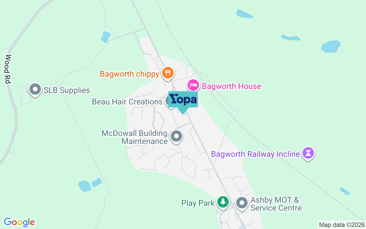 Map showing the location of LE67 1BL