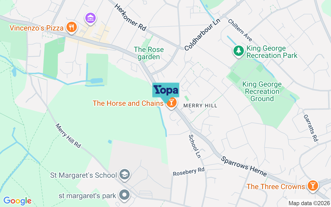 Map showing the location of WD23 1BL