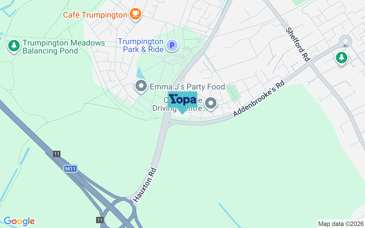 Map showing the location of CB2 9PQ