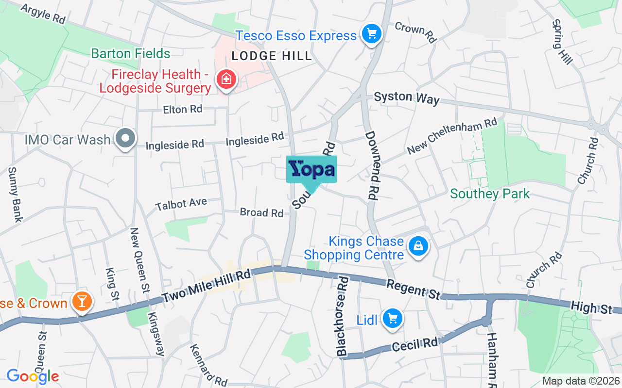 Map showing the location of BS15 1JW