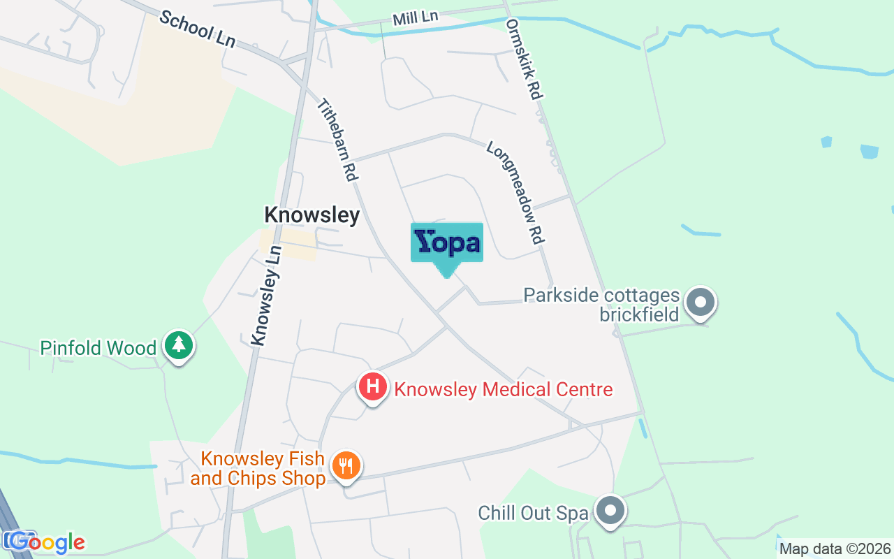 Map showing the location of L34 0HW
