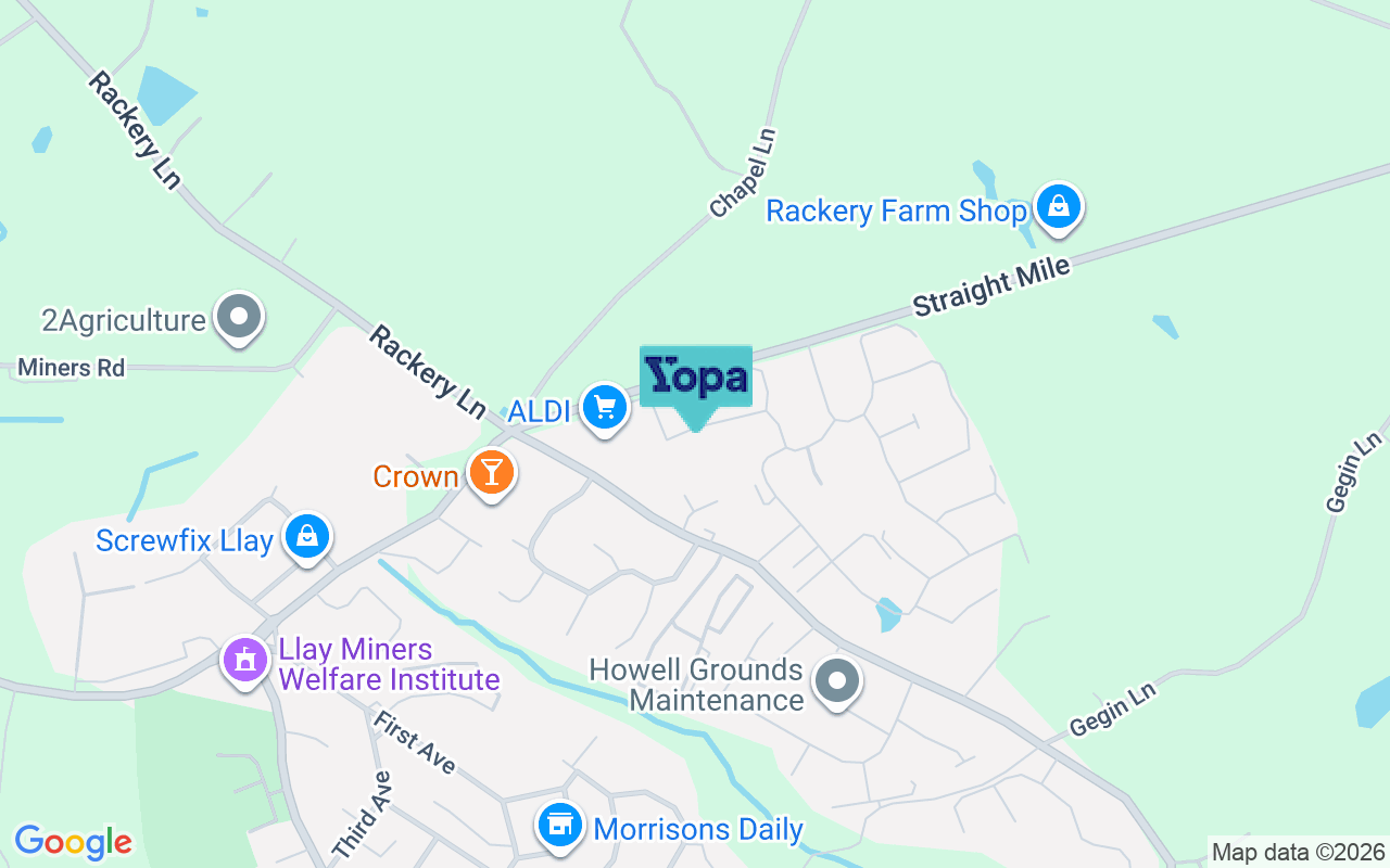 Map showing the location of LL12 0QE