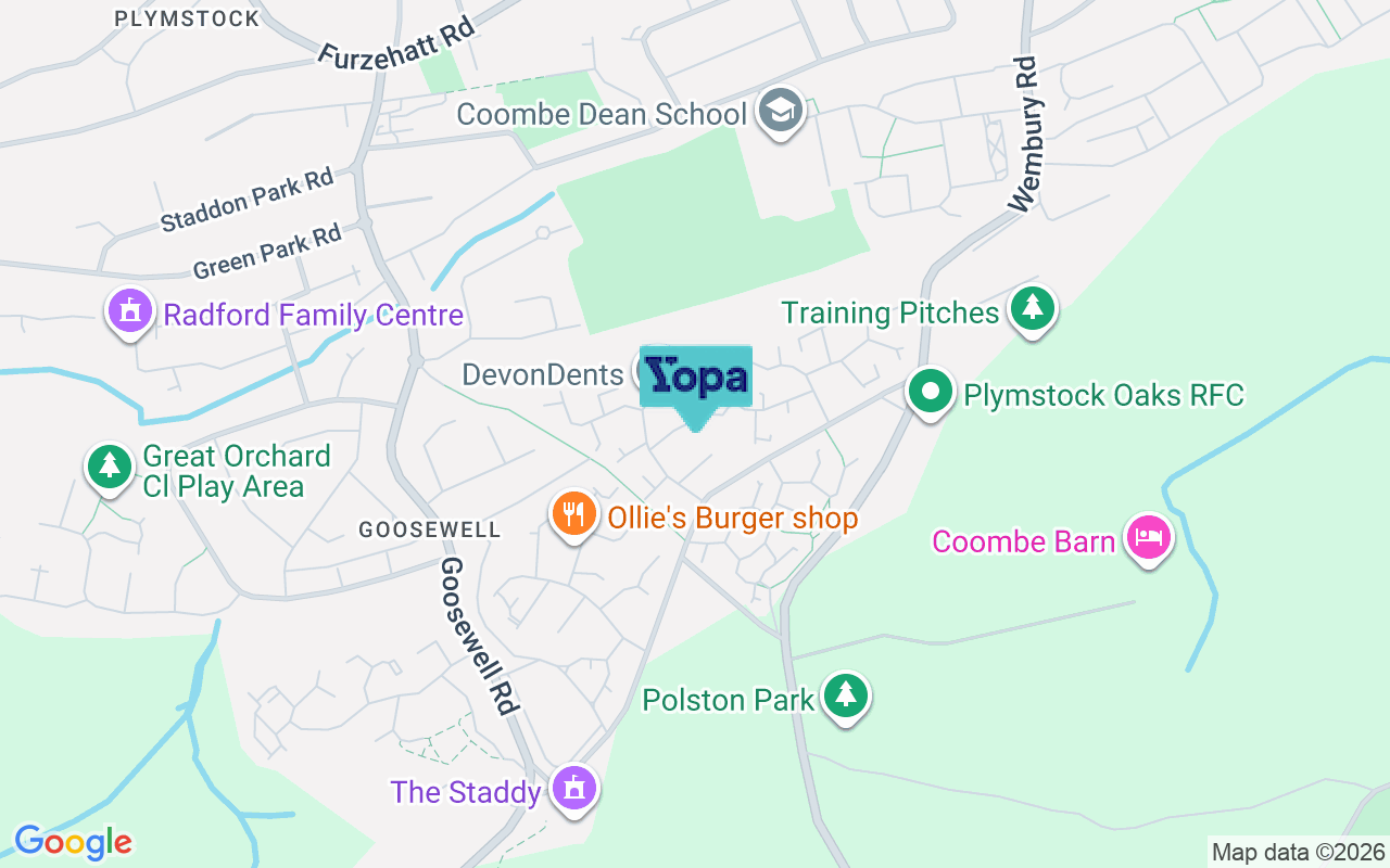 Map showing the location of PL9 9UG