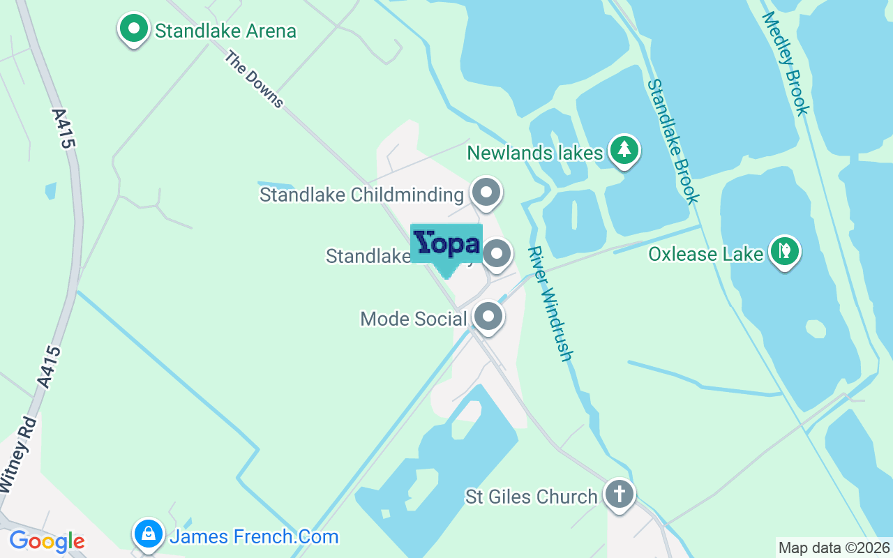 Map showing the location of OX29 7SX