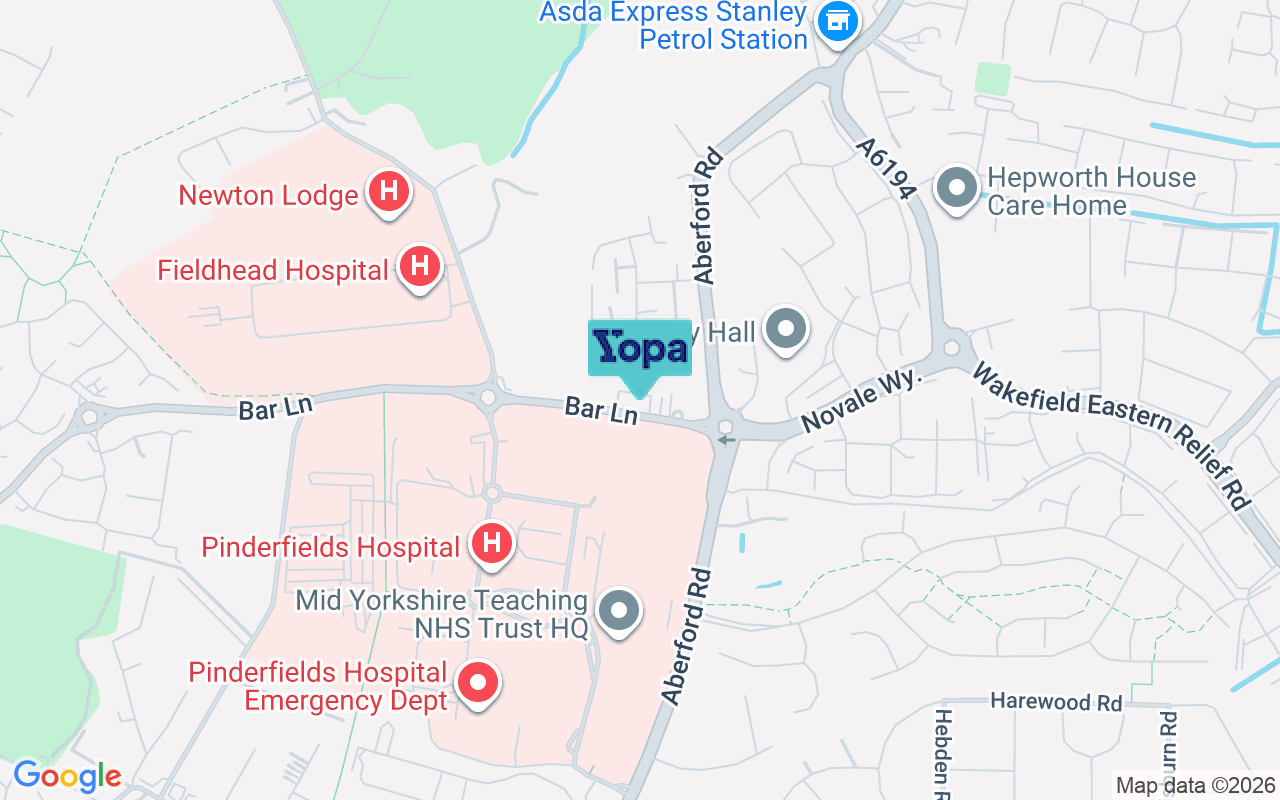 Map showing the location of WF1 4AD
