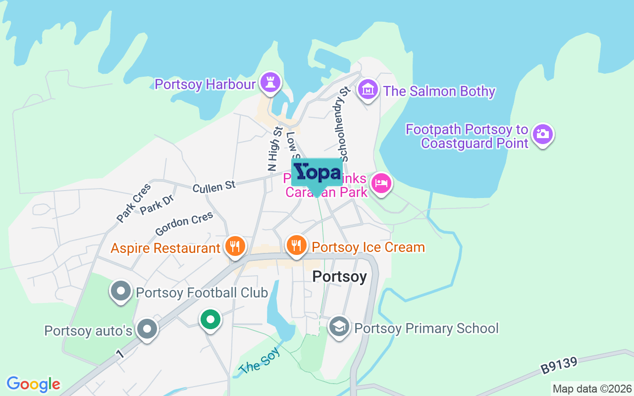 Map showing the location of AB45 2QR