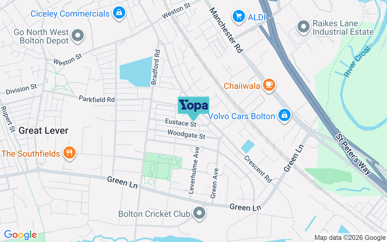 Map showing the location of BL3 2HL