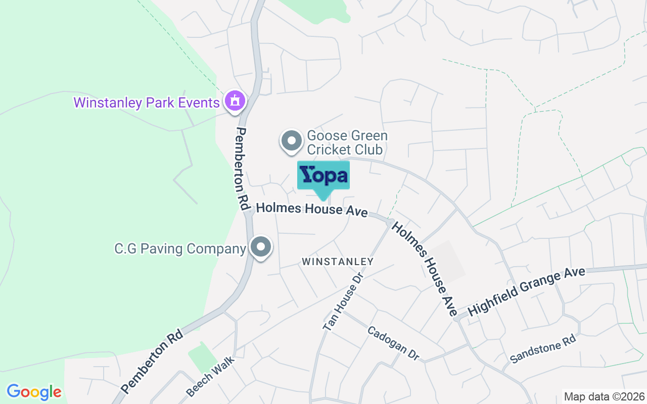 Map showing the location of WN3 6ED
