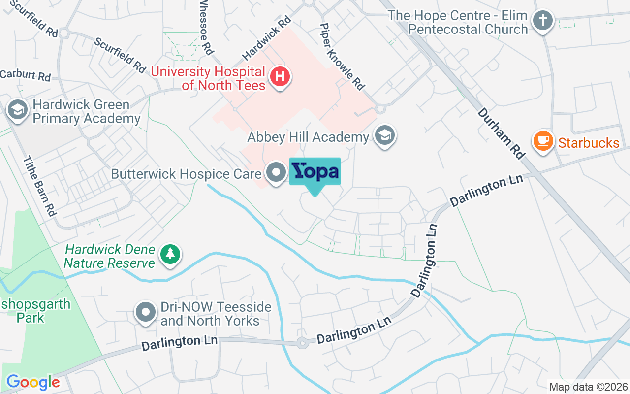 Map showing the location of TS19 8PG
