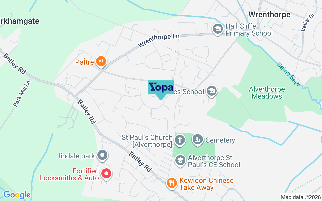 Map showing the location of WF2 0NZ