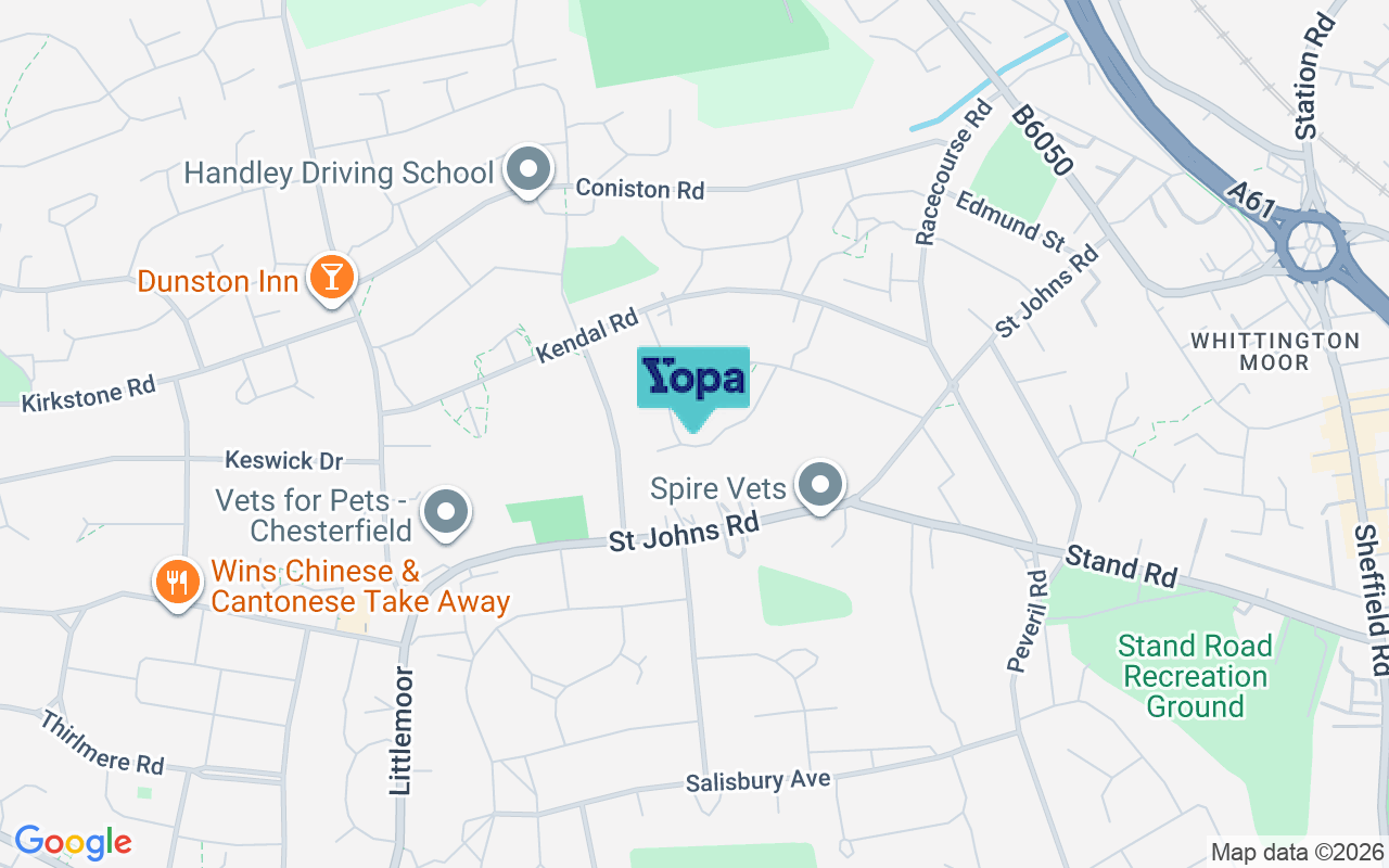 Map showing the location of S41 8TL