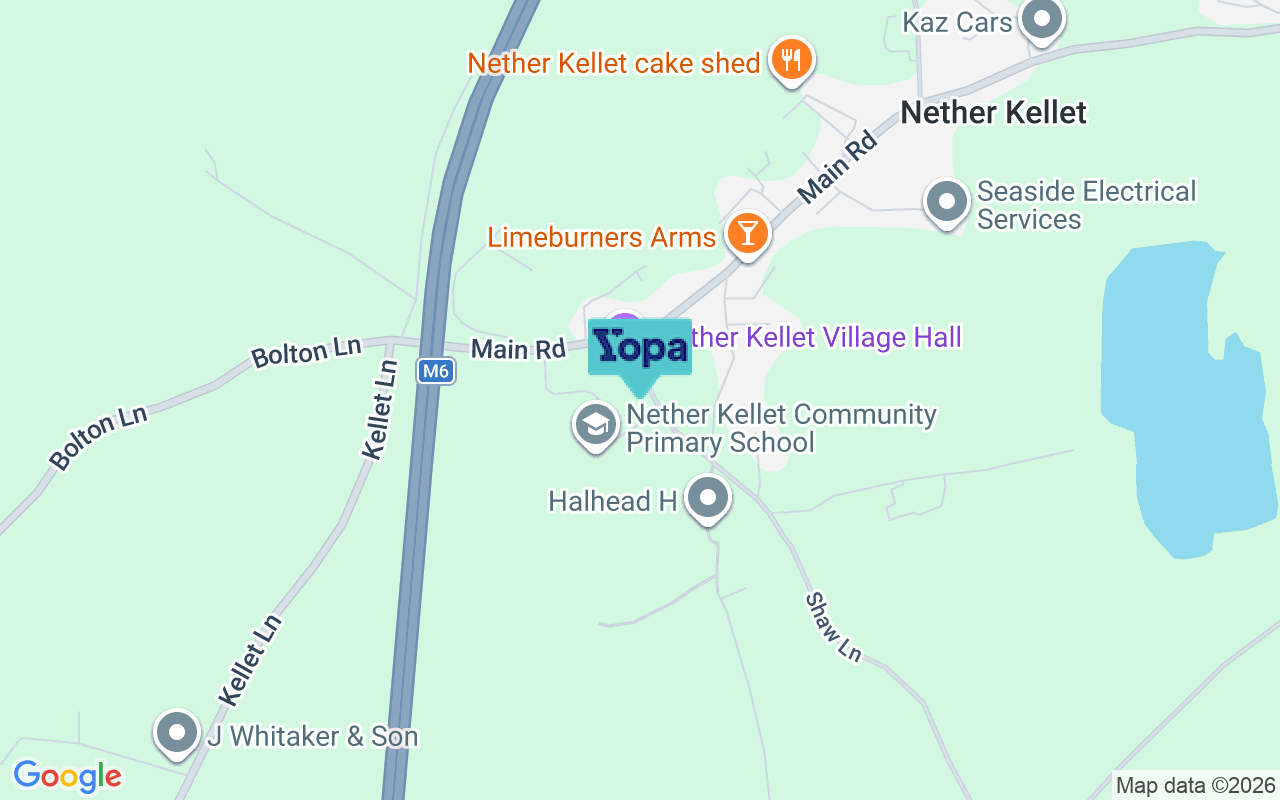 Map showing the location of LA6 1EY