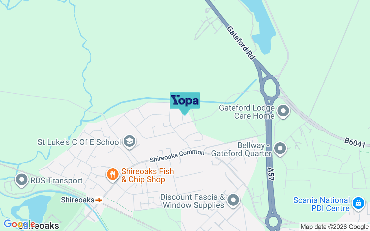 Map showing the location of S81 8FG