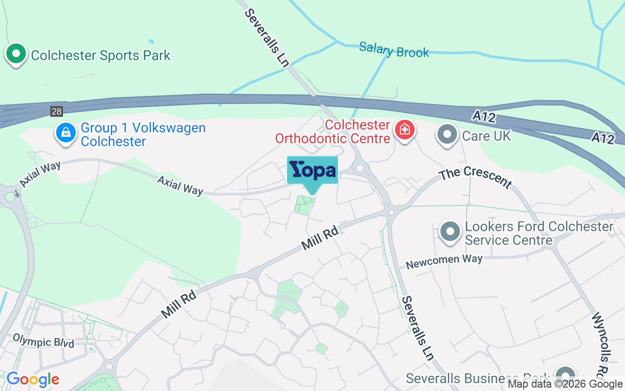 Map showing the location of CO4 5ZJ