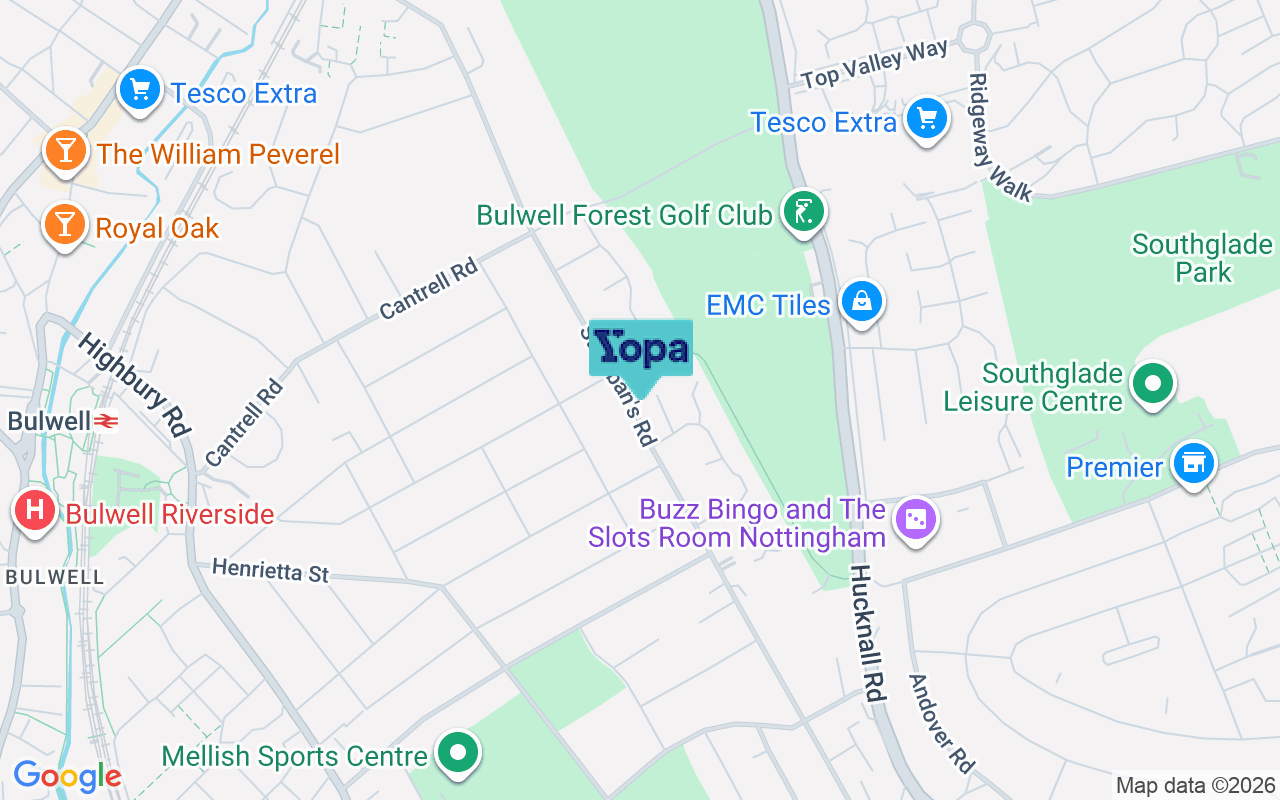 Map showing the location of NG6 9FT