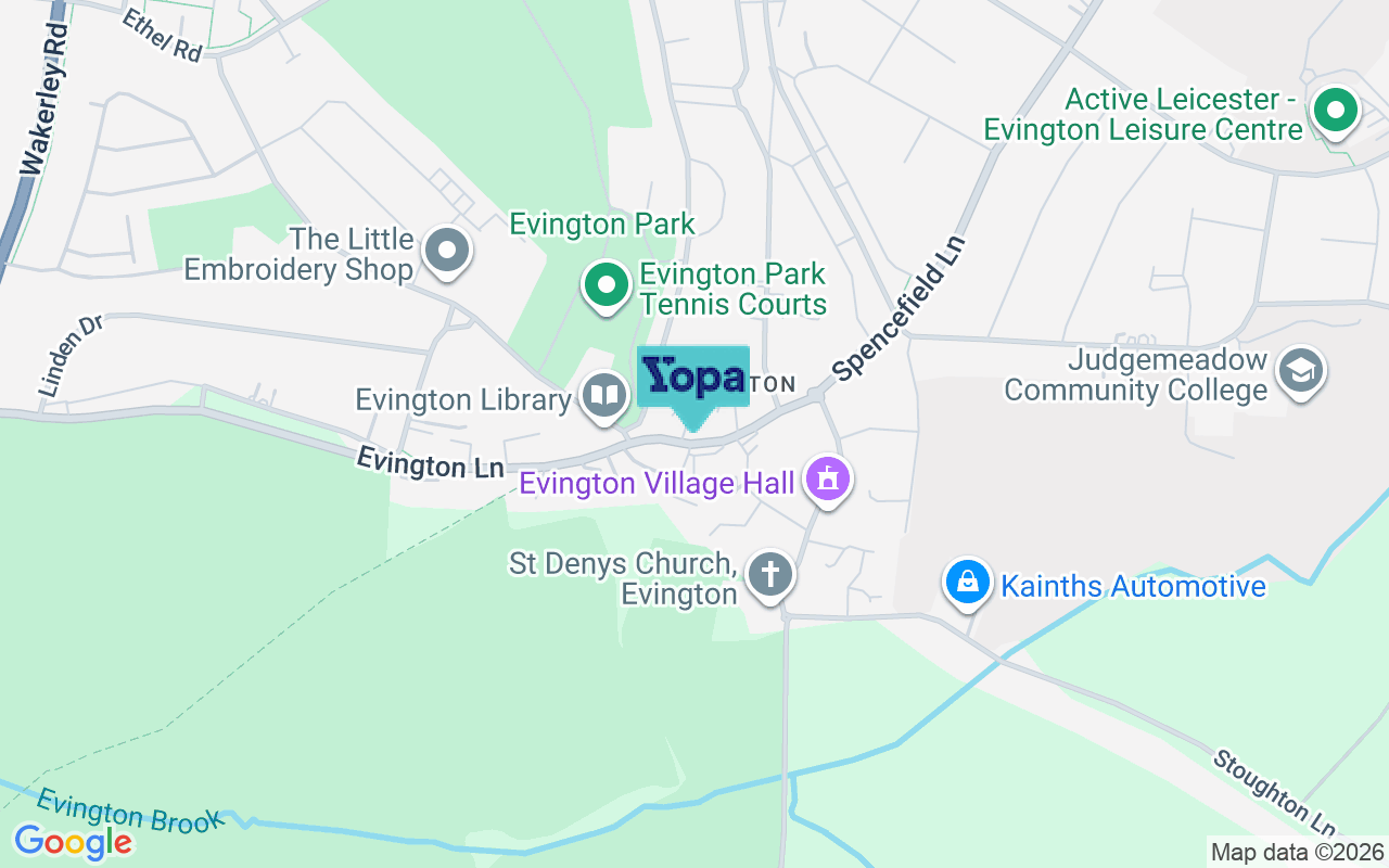 Map showing the location of LE5 6DN