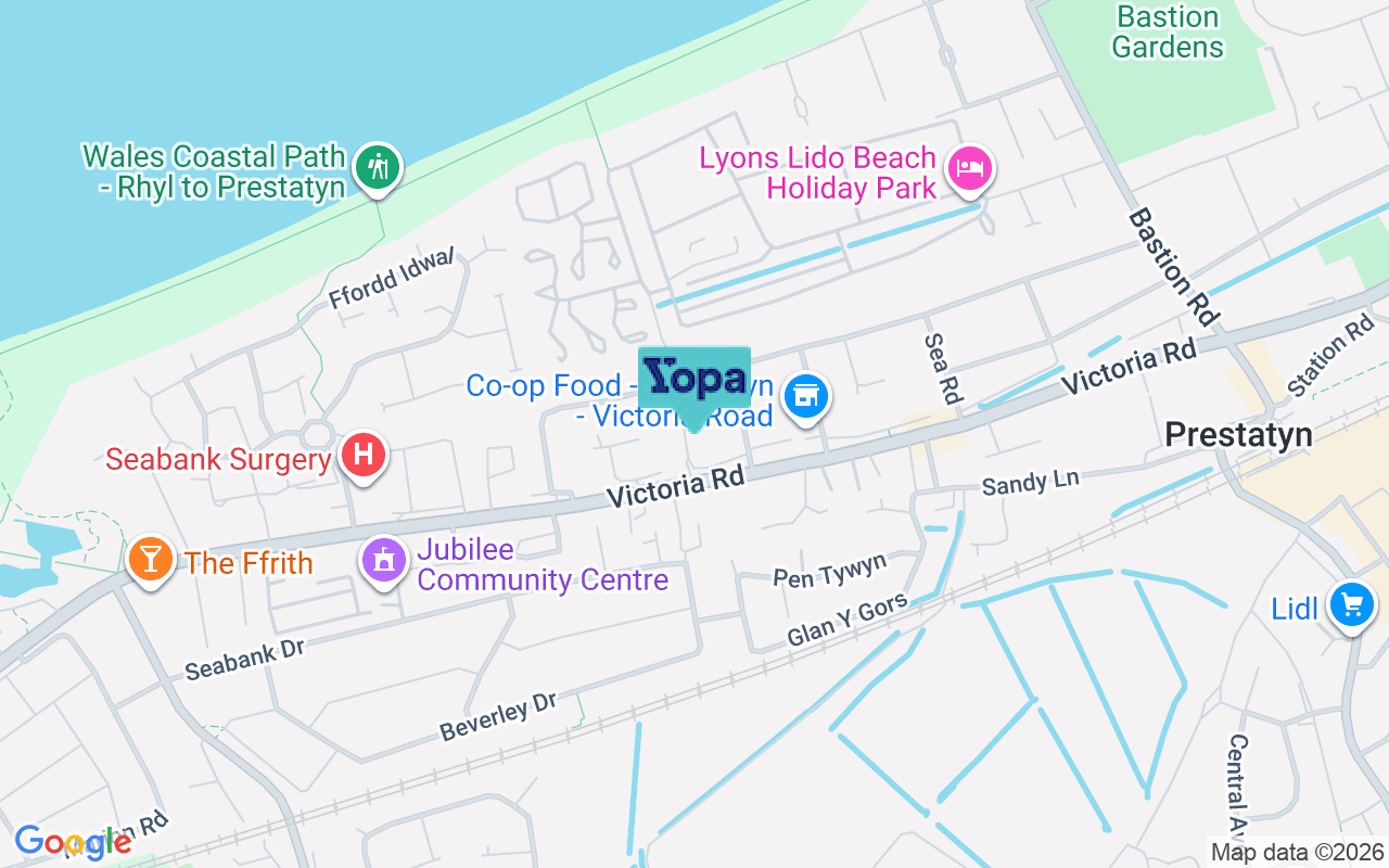 Map showing the location of LL19 7TU