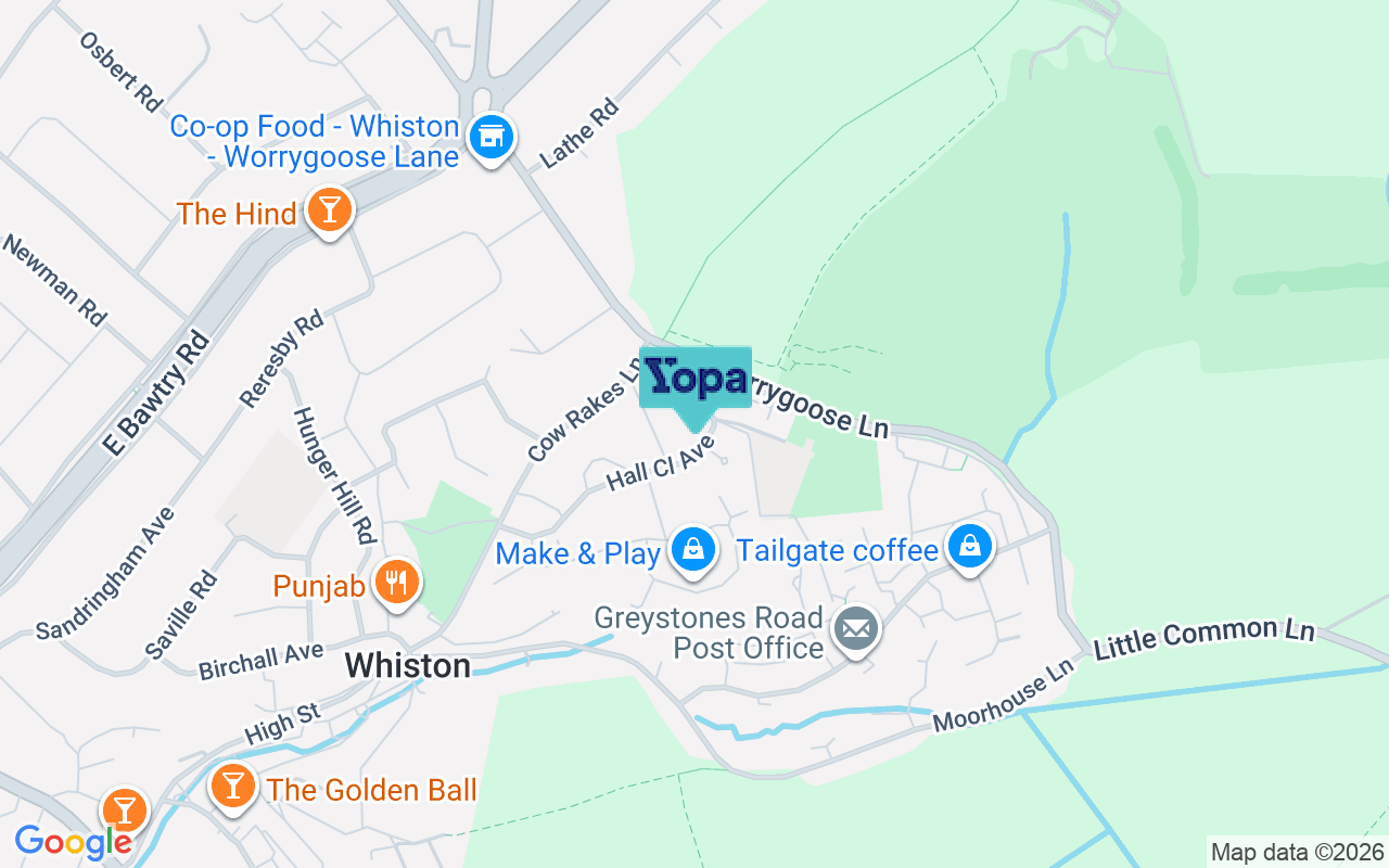 Map showing the location of S60 4AG
