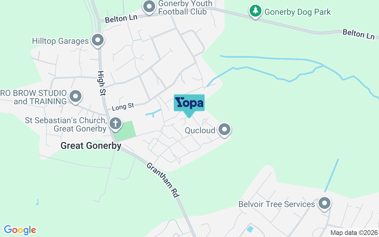 Map showing the location of NG31 8LA