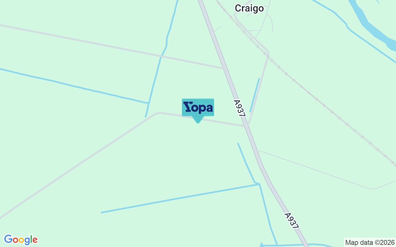 Map showing the location of DD10 9LD