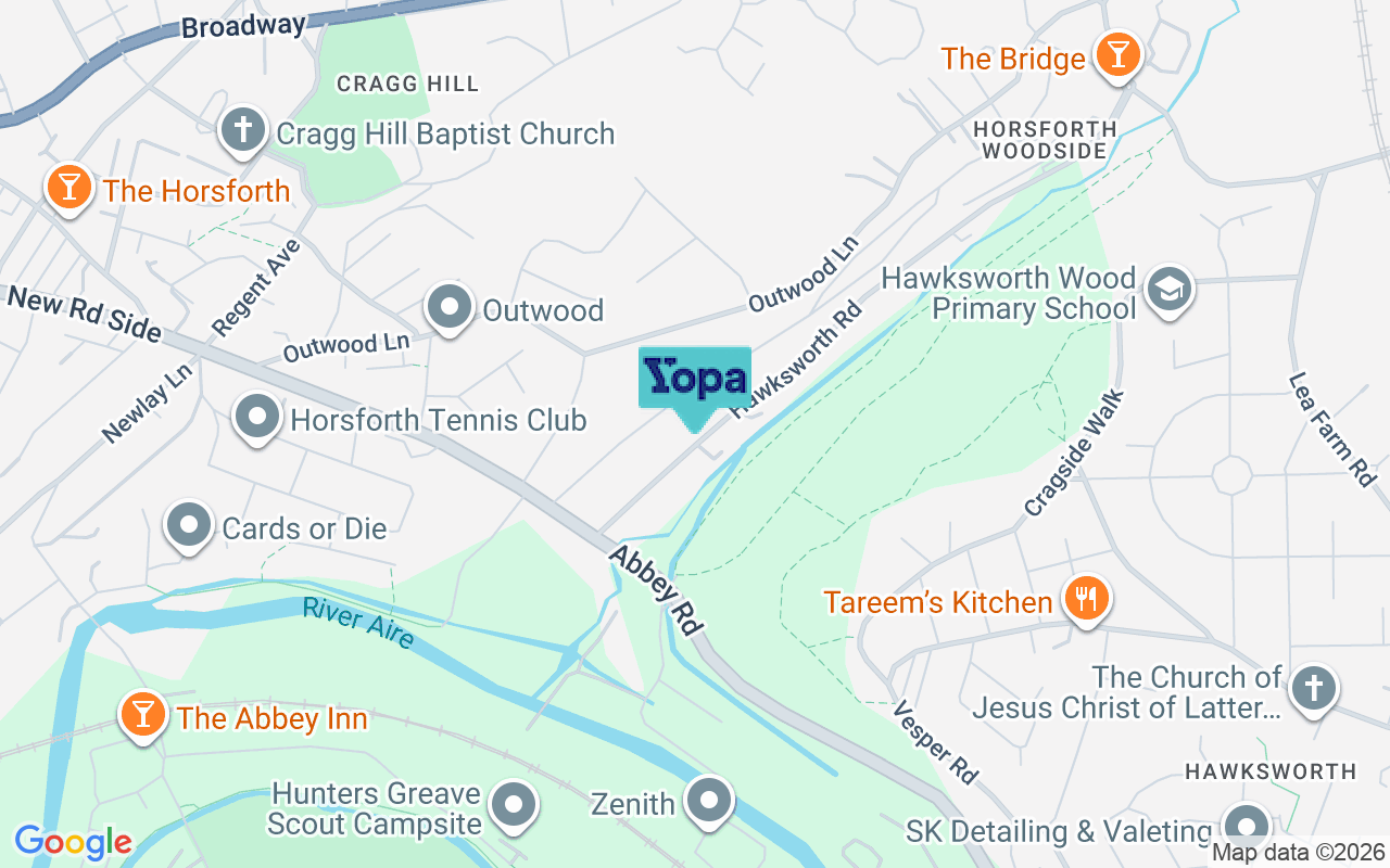 Map showing the location of LS18 4JJ
