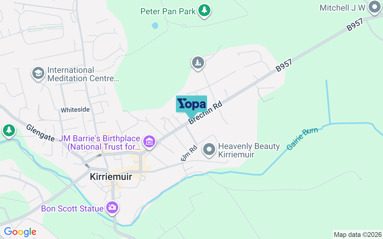 Map showing the location of DD8 4DE