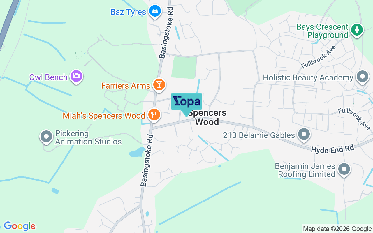 Map showing the location of RG7 1DN
