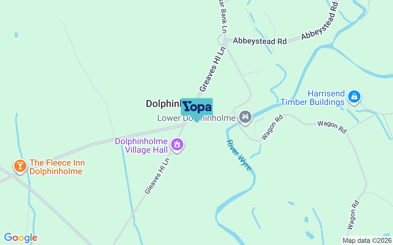 Map showing the location of LA2 9AL