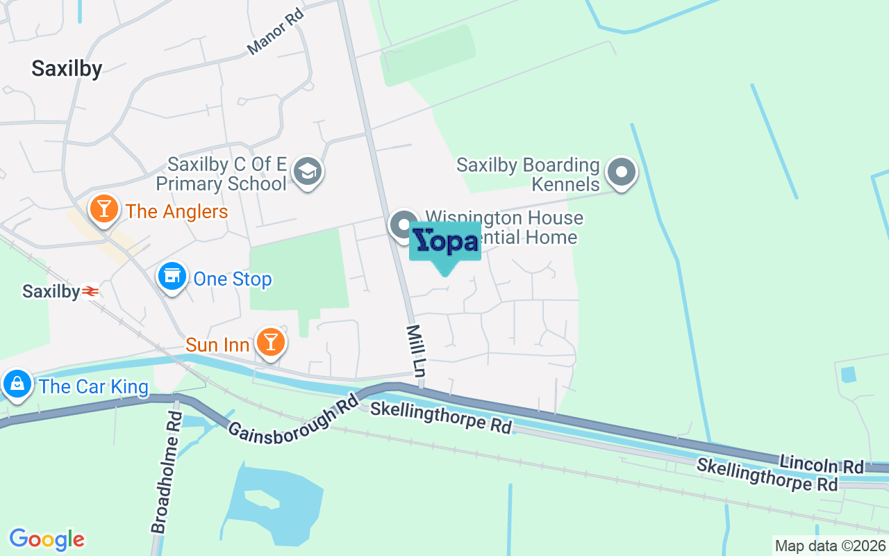Map showing the location of LN1 2GP