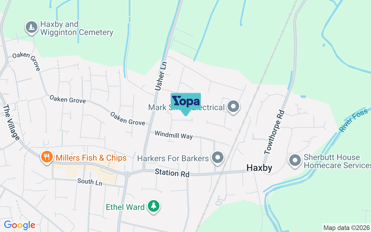 Map showing the location of YO32 3NW