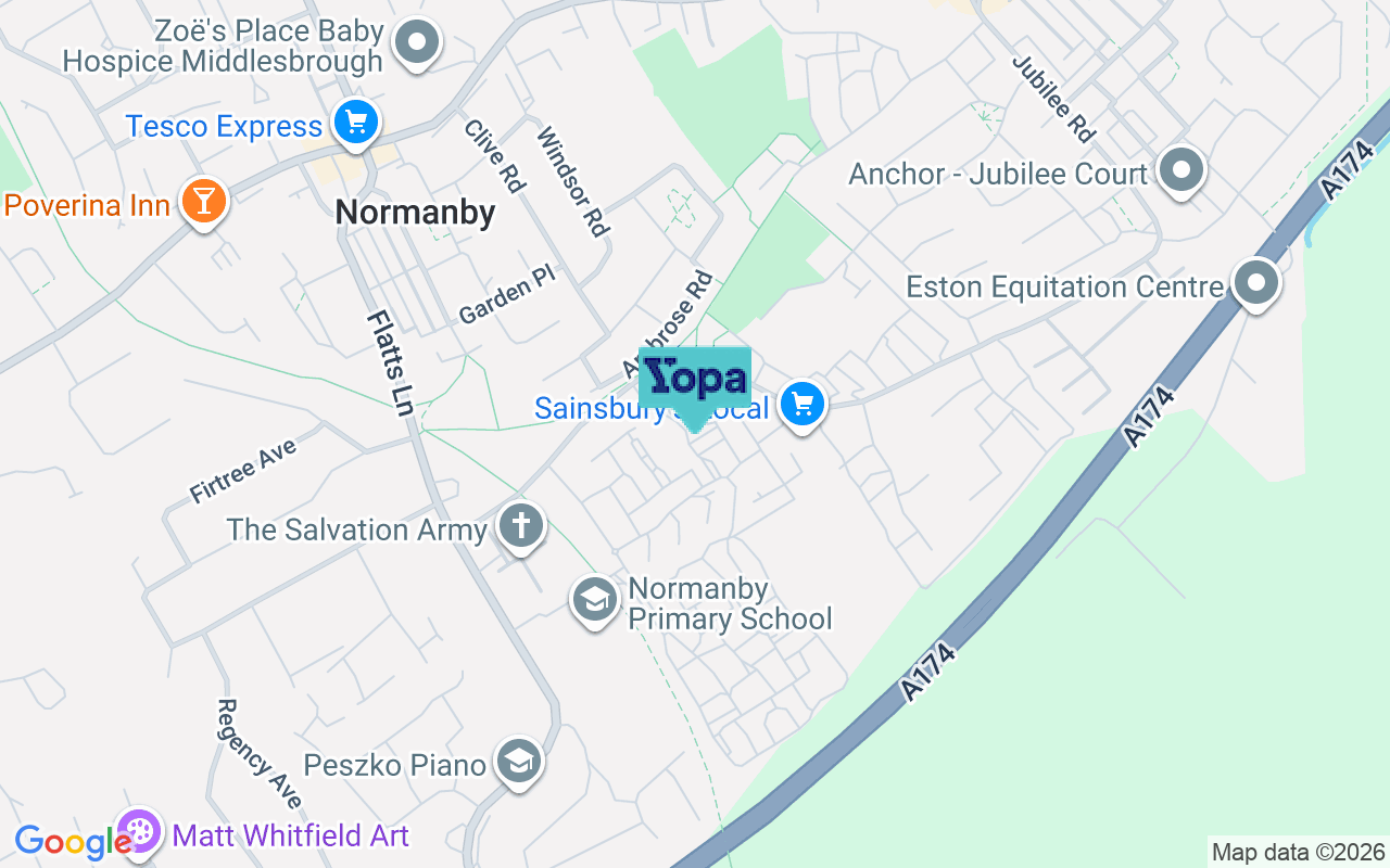 Map showing the location of TS6 0TE