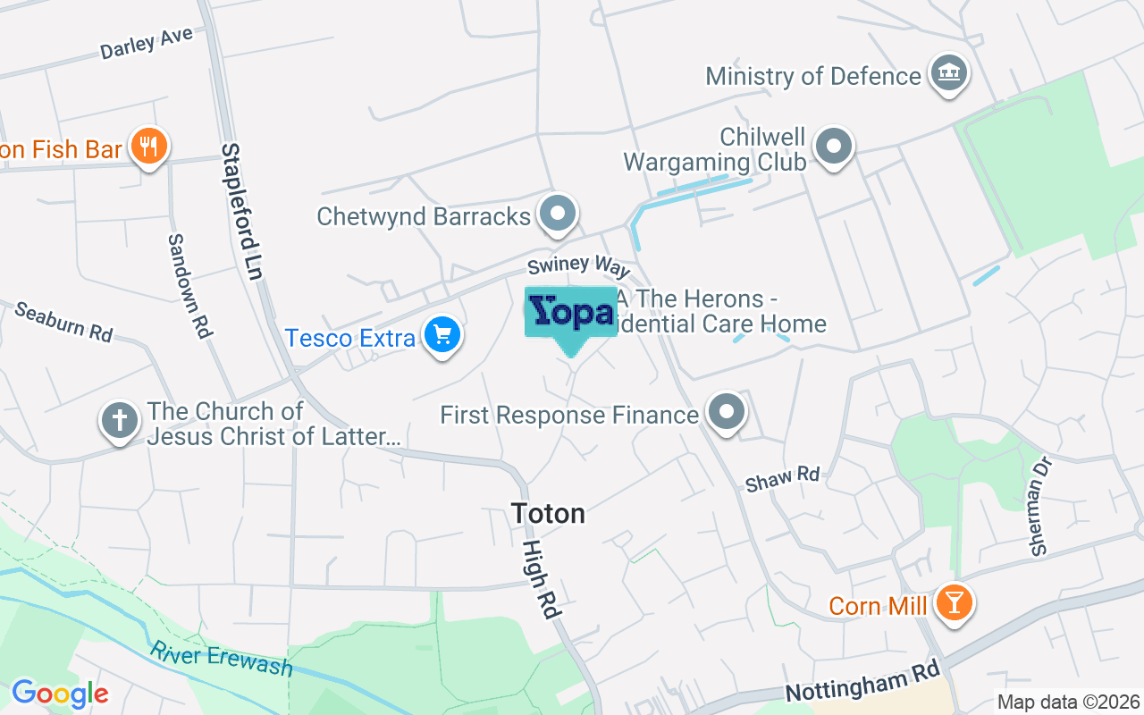 Map showing the location of NG9 6FW