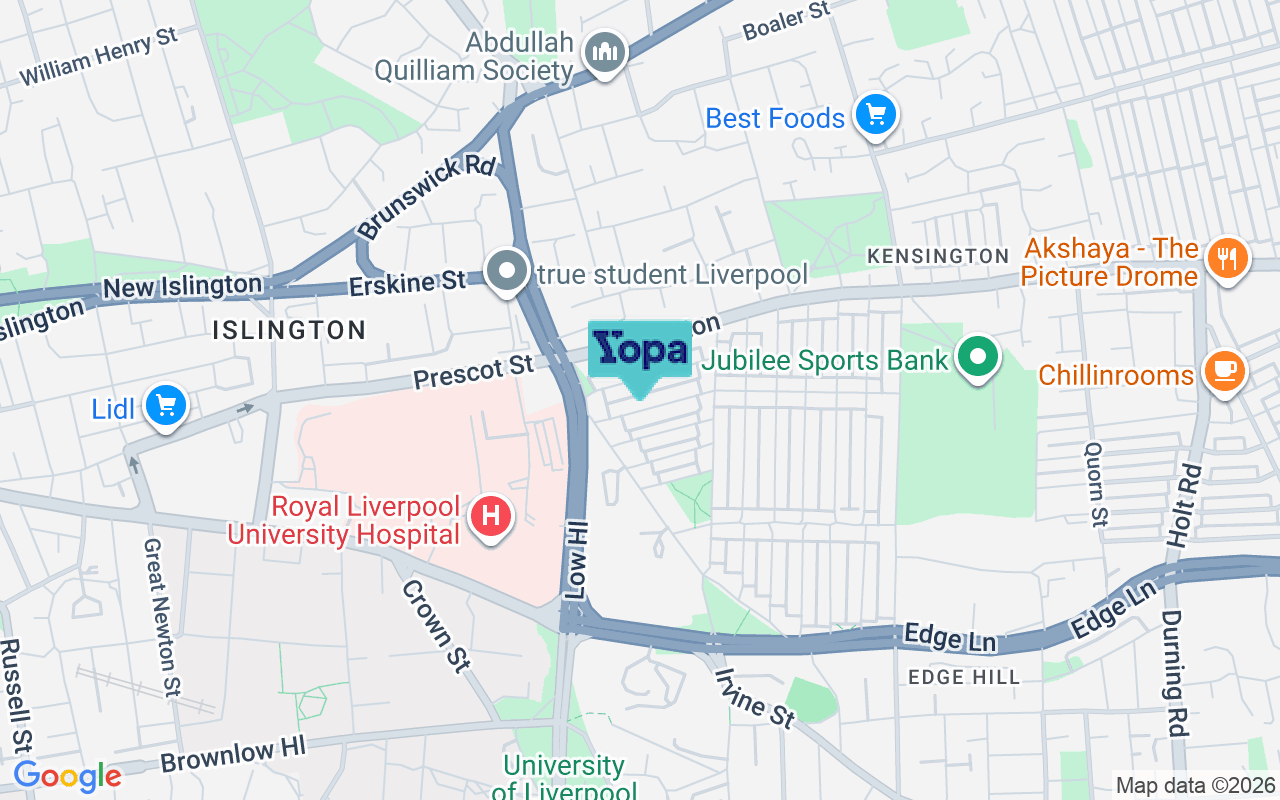 Map showing the location of L7 8RD