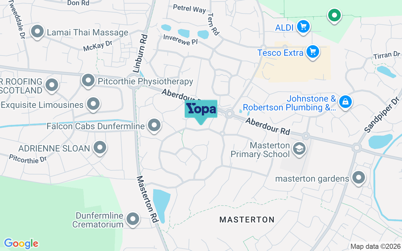 Map showing the location of KY11 8HU
