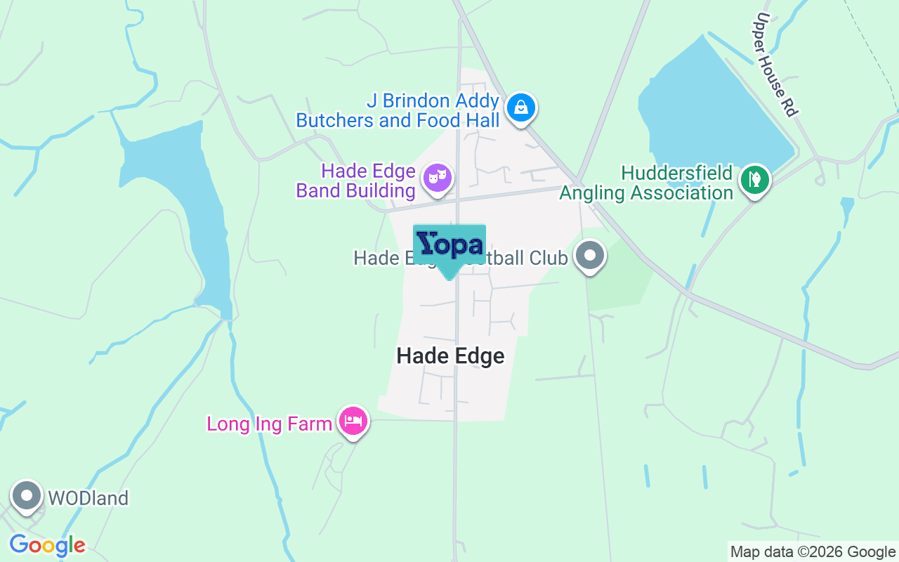 Map showing the location of HD9 2RT