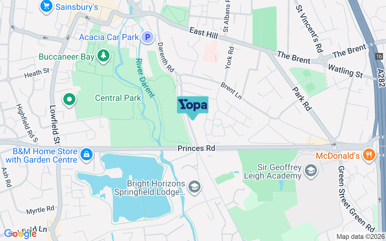 Map showing the location of DA1 1NJ