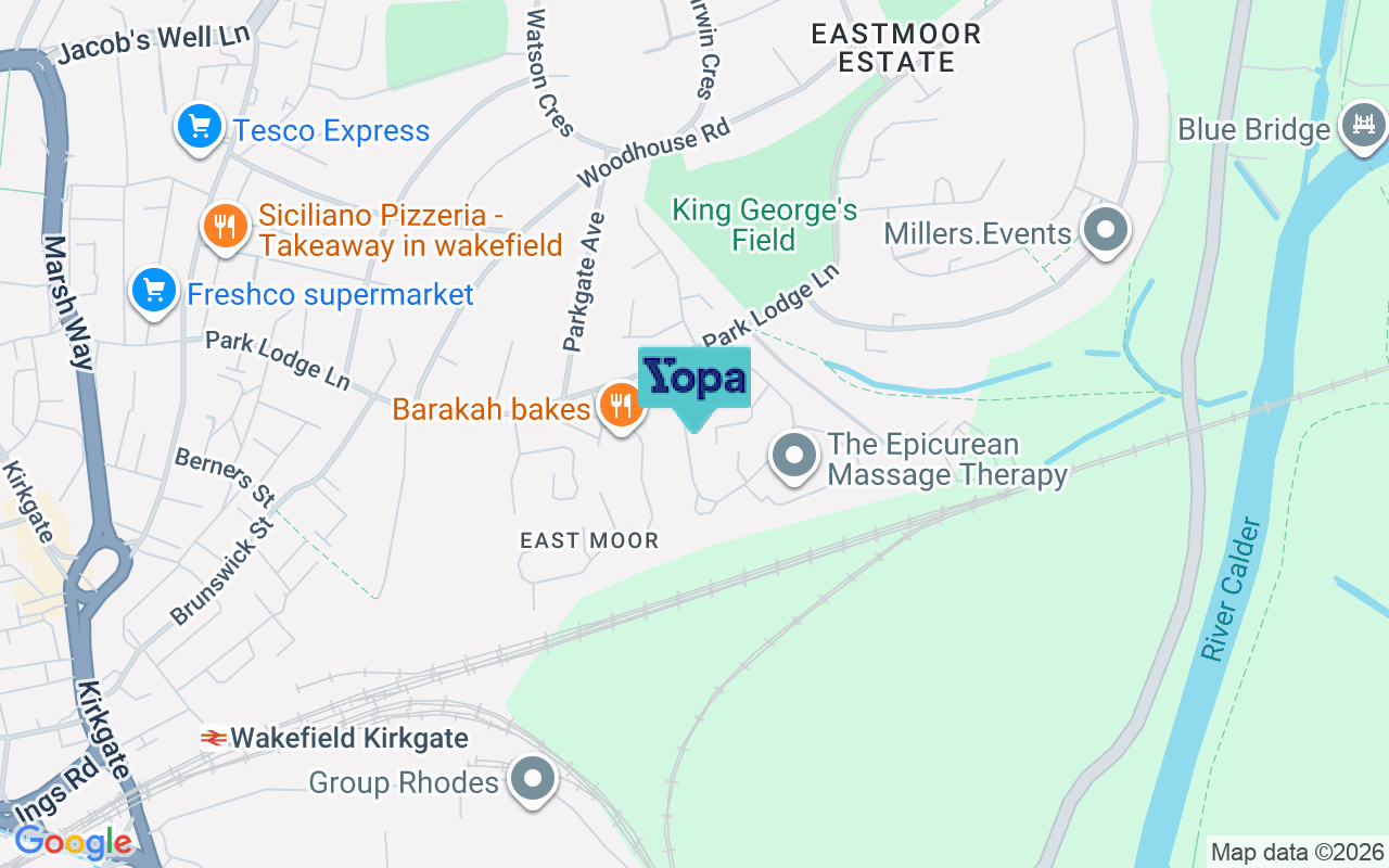 Map showing the location of WF1 4EZ