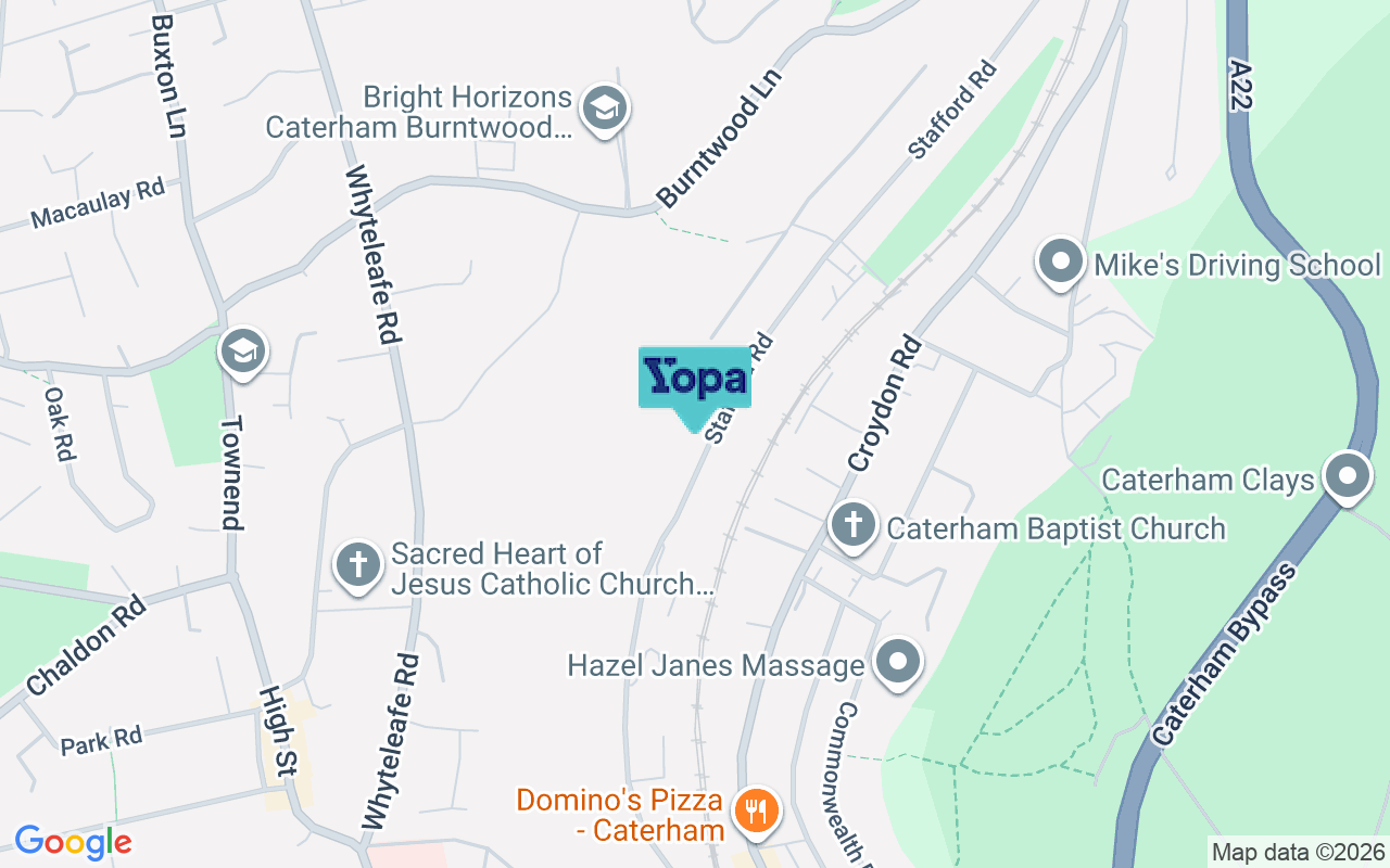 Map showing the location of CR3 6JL