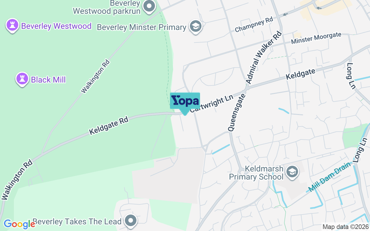 Map showing the location of HU17 8LX