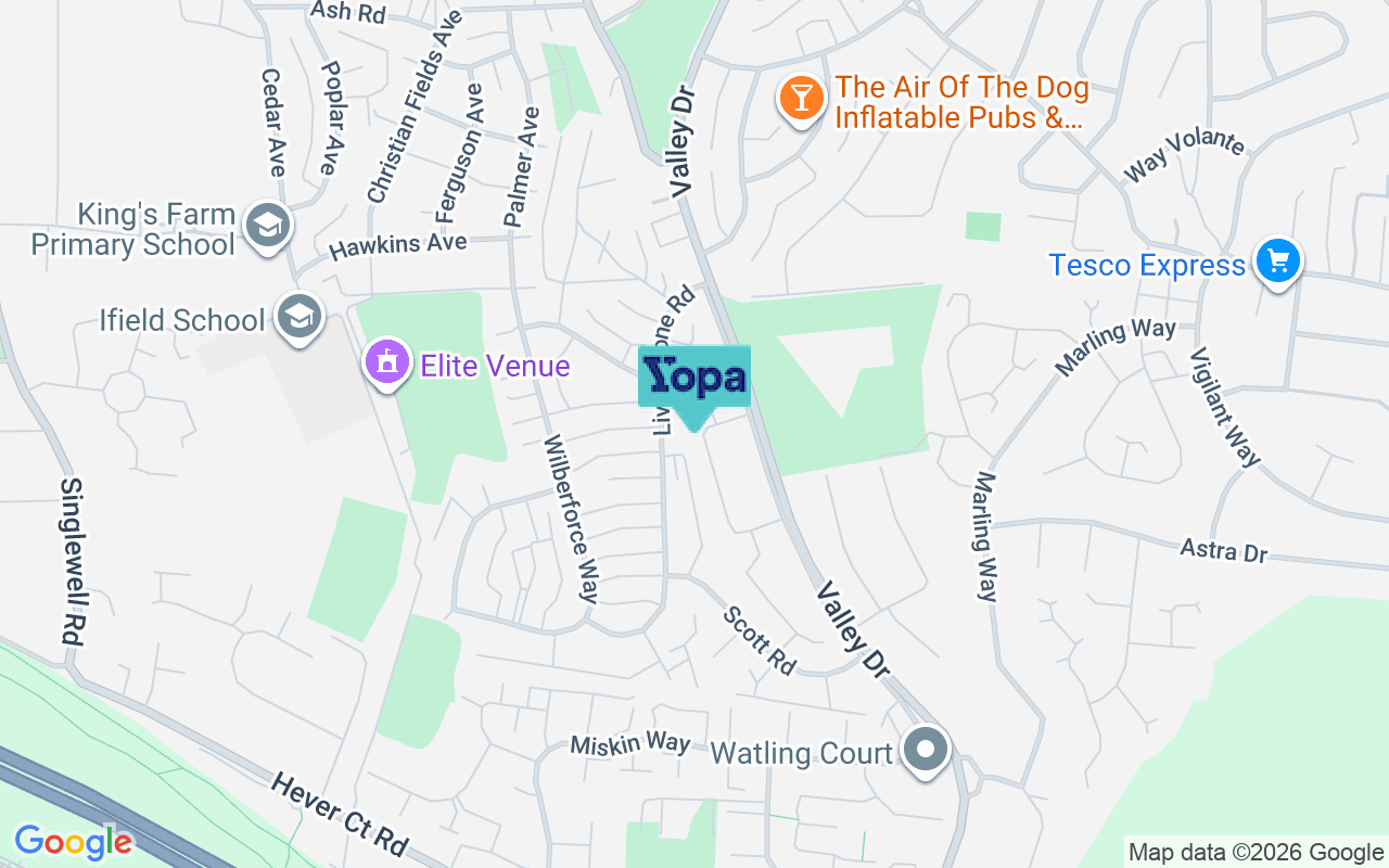 Map showing the location of DA12 5SZ