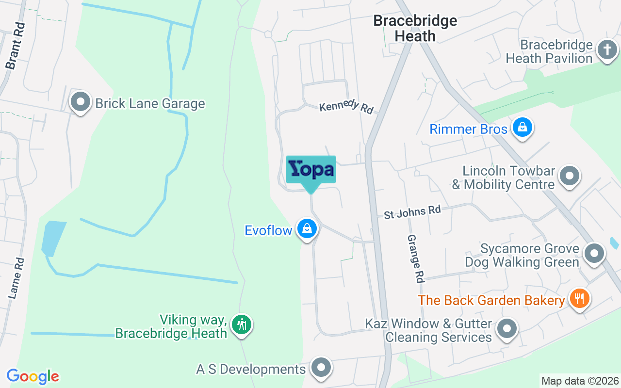 Map showing the location of LN4 2QW