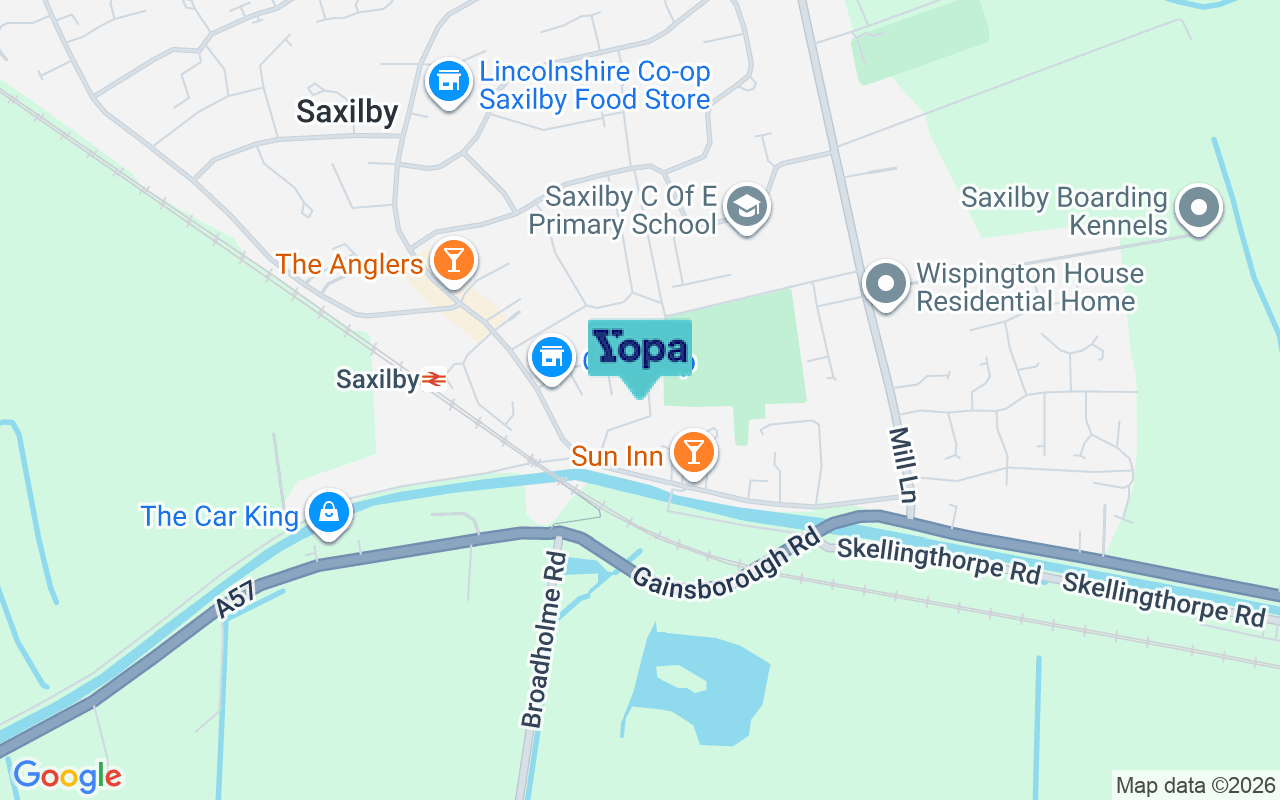 Map showing the location of LN1 2GT