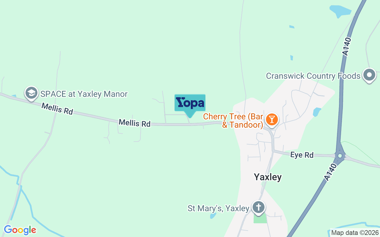 Map showing the location of IP23 8DB