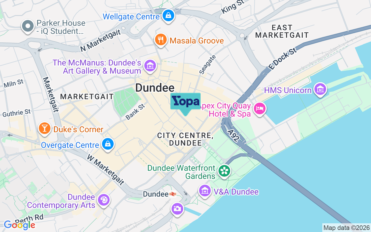 Map showing the location of DD1 3AF