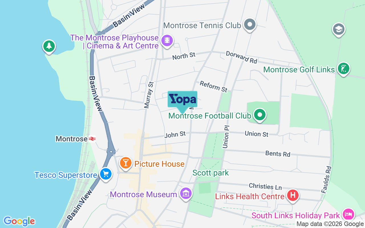 Map showing the location of DD10 8NZ