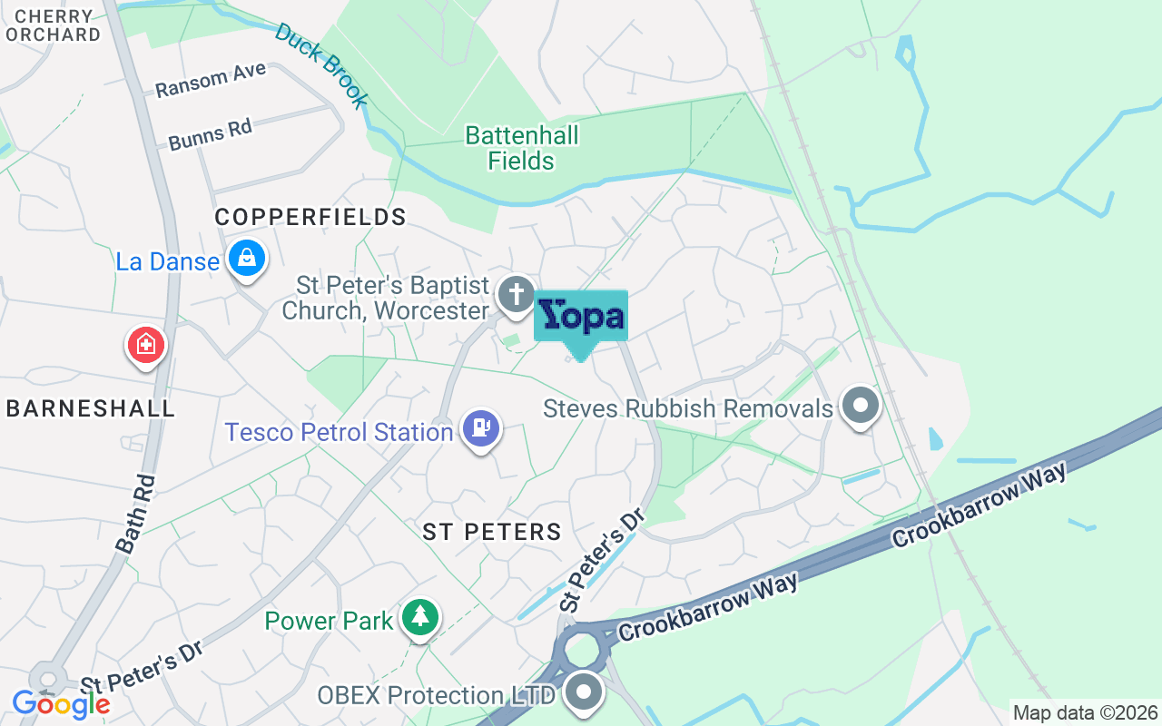 Map showing the location of WR5 3TF