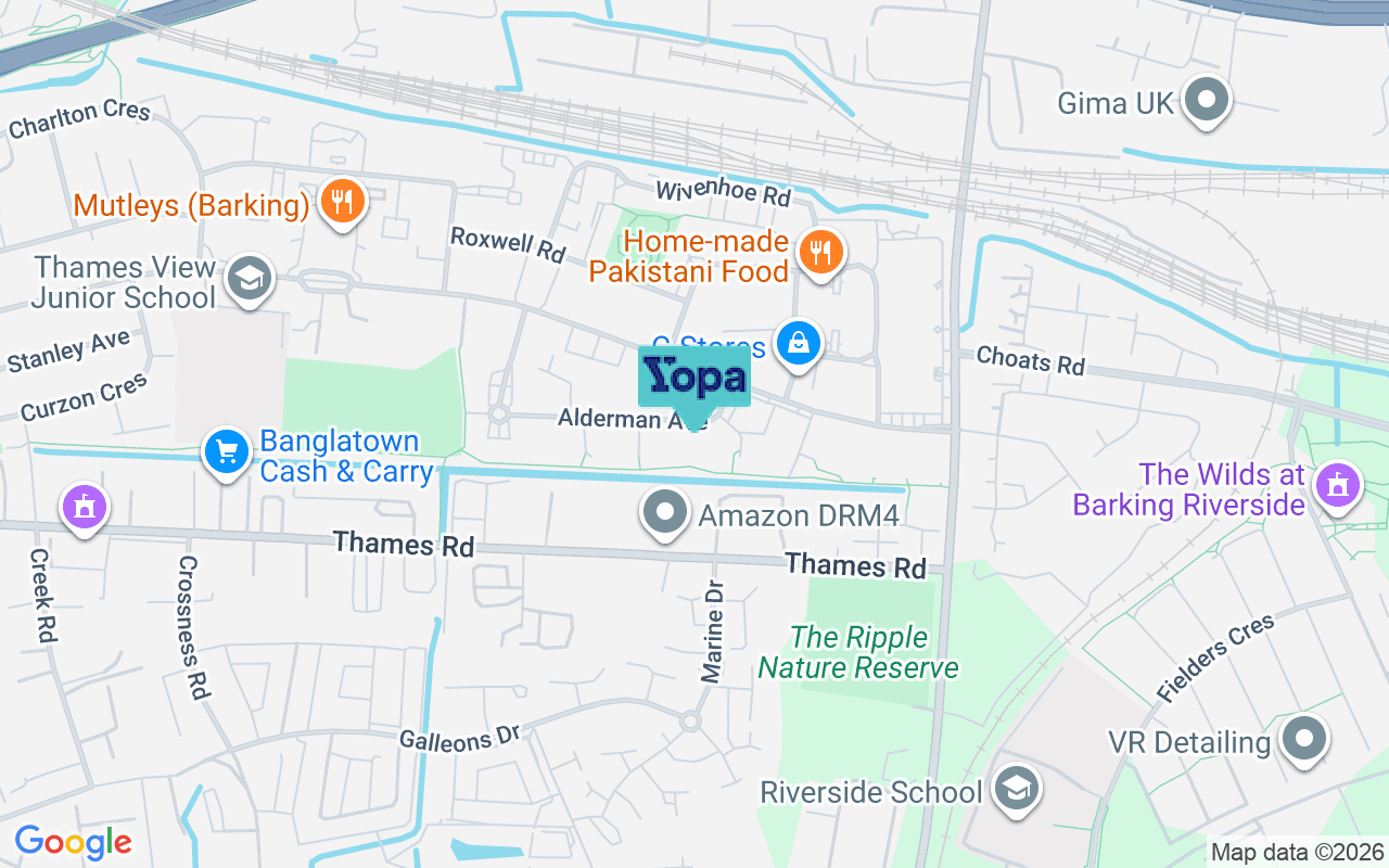 Map showing the location of IG11 0LR